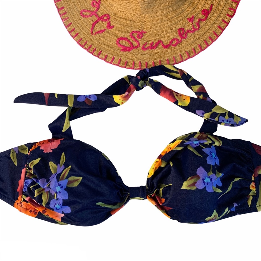 HP {South Point} NWT Bow Floral Bikini Top Swim 16